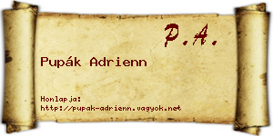 Pupák Adrienn névjegykártya